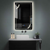 Specchio LED Verticale | Pulsanti touch | Funzione anti-appannamento | Luce bianca neutra - Reyze Serie Good Vibes Modello 2